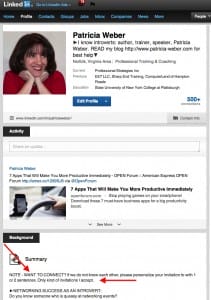 LinkedIn removal of REPLY