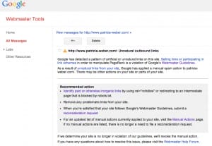 Google penalty unnatural outbound links