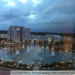 fountain view from hotel room